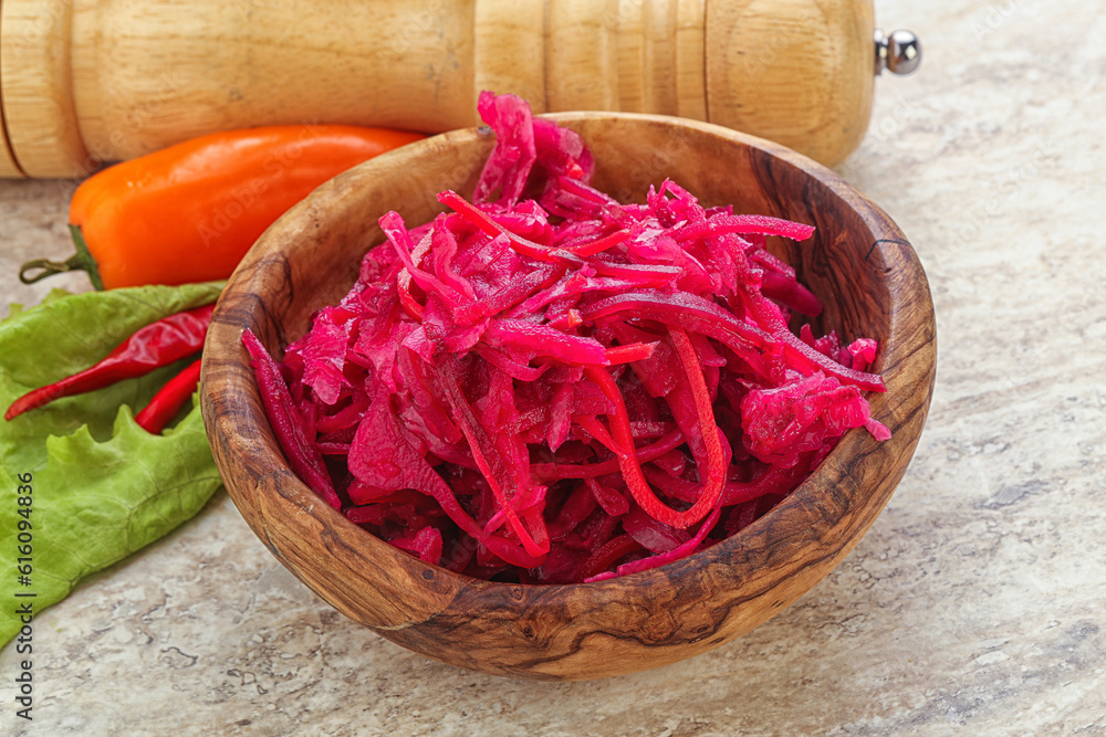 Marinated cabbage with beetroot and spices Marinated cabbage with beetroot and spices