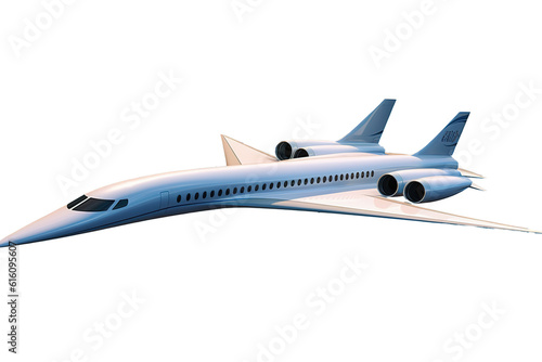 Wallpaper Mural Supersonic Flight Airplane of Tomorrow, transparent background (PNG). Generative AI. Torontodigital.ca