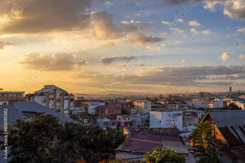 Antananarivo at sunset, Madagascar.