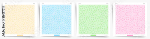 Foto Minimal Background Set with Geometric Seamless Pattern