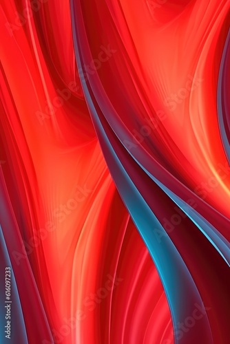 The wallpaper design has vibrant red colors and abstract patterns. (Illustration, Generative AI)