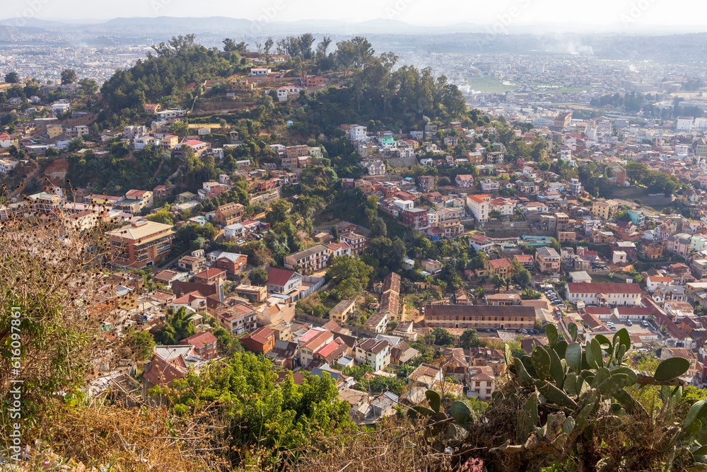 Fototapeta premium View of Antananarivo from Lalana Ramboatiana.