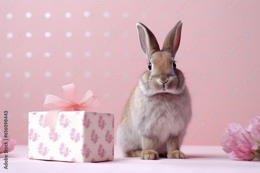 Obraz premium Bunny Wishes and Gift Surprises