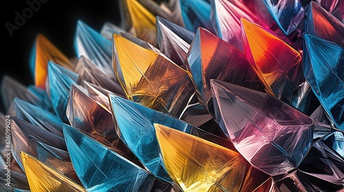 Close-up shot of beautiful Diamond, dark background. Created with Generative Ai technology.