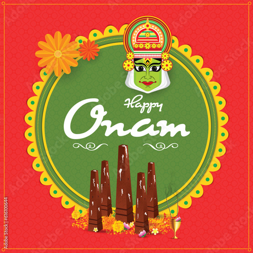 Kerala festival Happy Onam background - Onathappan Idol  photo