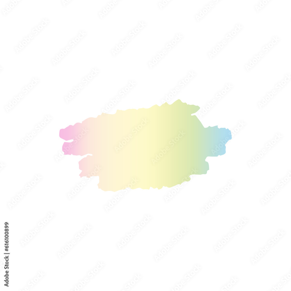 Holographic sticker Y2K iridescent brush stroke isolated on white background. Gradient vector element, paint stroke, iridescent shiny patch in the style of the 90s, 00s.