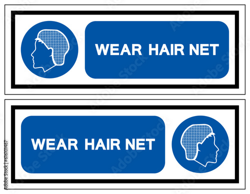 Wear Hair Net Symbol Sign, Vector Illustration, Isolate On White Background Label. EPS10