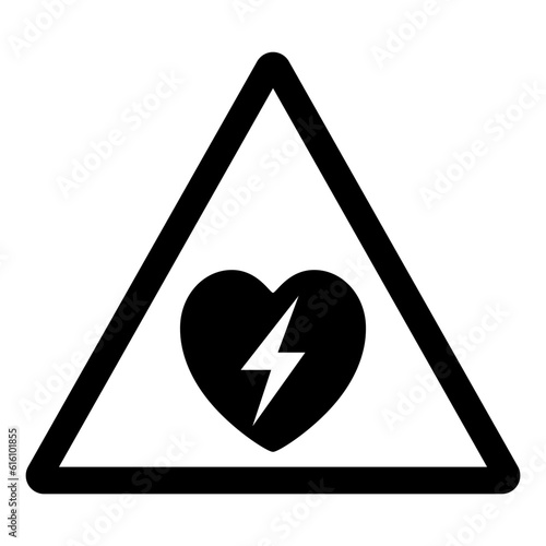 AED Automated External Defibrillator Symbol Sign, Vector Illustration, Isolate On White Background Label .EPS10