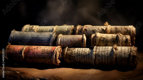old scrolls, AI-generated