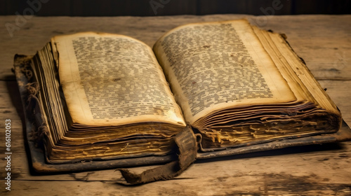 old book isolated on black, AI-generated