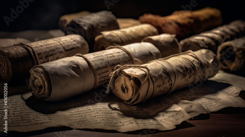 old scrolls, AI-generated