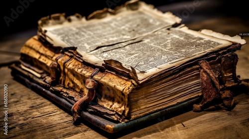 old book, AI-generated