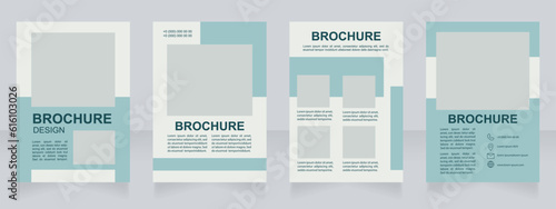Art development and ideas guide blank brochure design. Template set with copy space for text. Premade corporate reports collection. Editable 4 paper pages. Myriad Pro, Arial fonts used