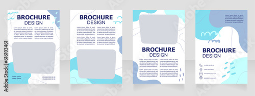 Literature contribution awards blank brochure design. Template set with copy space for text. Premade corporate reports collection. Editable 4 paper pages. Tahoma, Myriad Pro, Arial fonts used