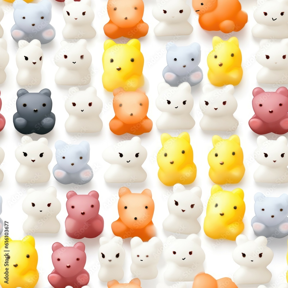 Seamless Marshmallows. Digital paper. Generative ai digital