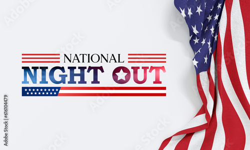 National Night out (NNO) is observed every year in August, it is an annual community building campaign that promotes police-community partnerships and neighborhood camaraderie. 3D Rendering