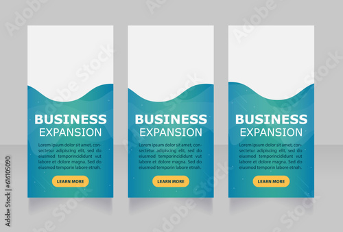 New company department opening web banner design template. Vector flyer with text space. Advertising placard with customized copyspace. Printable poster for advertising. Myriad Pro, Verdana fonts used