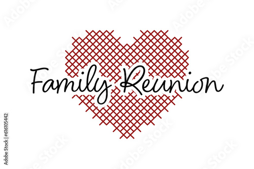 Family Reunion with Embroidered Heart photo