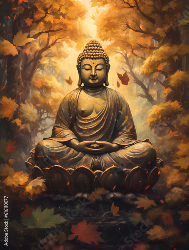 Buddha Digital Art - A Timeless Symbol of Serenity and Spiritual Awakening