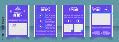 Sport blank brochure design. Template set with copy space for text. Premade corporate reports collection. Editable 4 paper pages. Bahnschrift SemiLight, Bold SemiCondensed, Arial Regular fonts used photo
