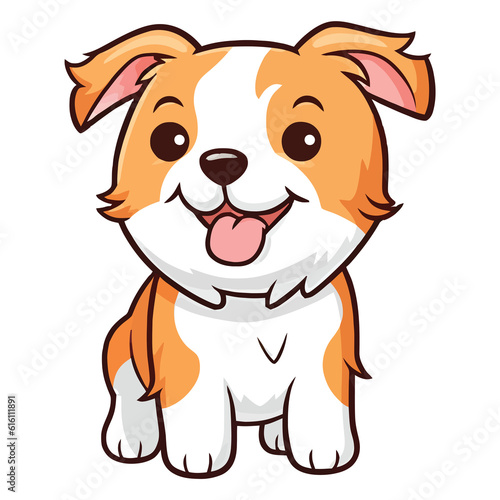 Gentle and Loyal  A Delightful 2D Illustration of a Cute Akbash Dog