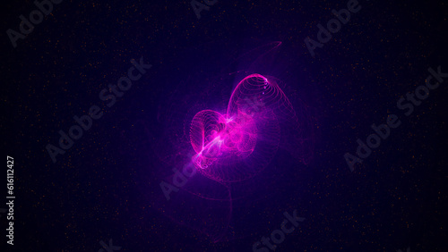 Digital technology background. Abstract background with elements connecting dots and lines. Network connection. Futuristic background for presentation design. 3d rendering.