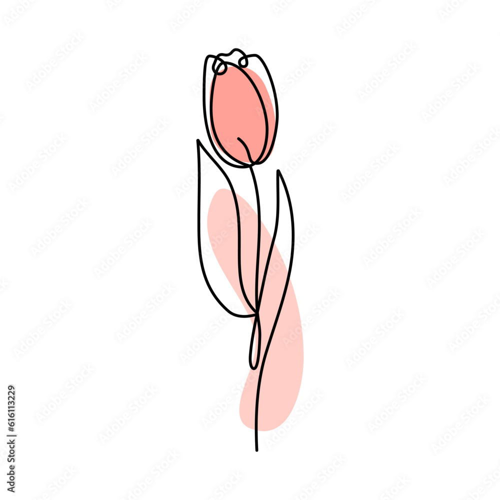 Vector.Flower,Tulip One Line.Minimal Design.White Background.Print for Textile.Web Design,Social Media.Flowers.Summer.Fragrance.Style.Trendy Modern.Romance.Poster.Art.Cosmetology.Beauty Salon. Logo Vector.Flower,Tulip One Line.Minimal Design.White Background.Print for Textile.Web Design,Social Media.Flowers.Summer.Fragrance.Style.Trendy Modern.Romance.Poster.Art.Cosmetology.Beauty Salon. Logo