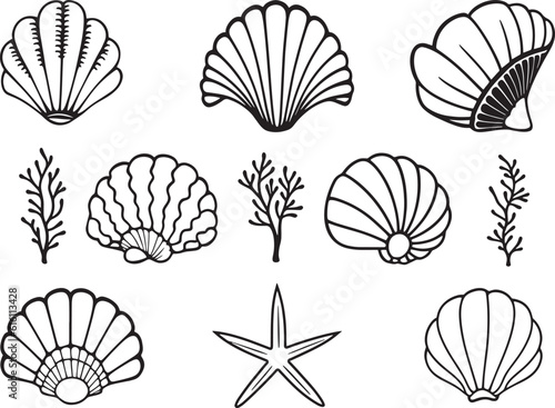 Hand Drawn Vector Sea Set