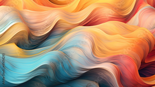 Colorful abstract wallpaper with liquid colors, paint and smoke waves, Generated AI 