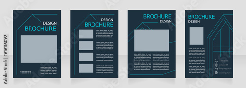 Smart house service for home blank brochure design. Template set with copy space for text. Premade corporate reports collection. Editable 4 paper pages. Tahoma, Myriad Pro fonts used