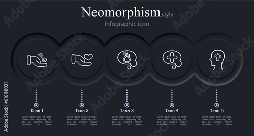 Mental Illness Icon. Mental health disorders, psychological conditions, psychiatric illnesses, diagnosis, treatment. Neomorphism style. Vector line icon
