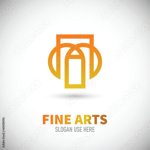 abstract symbol for logo fine arts