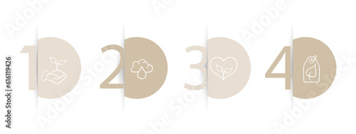 Eco-friendly Materials Icon. Sustainable materials, environmentally friendly products, green materials, biodegradable materials. Pastel color background. Vector line icon