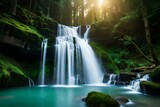 waterfall in the forest AI GENERATED