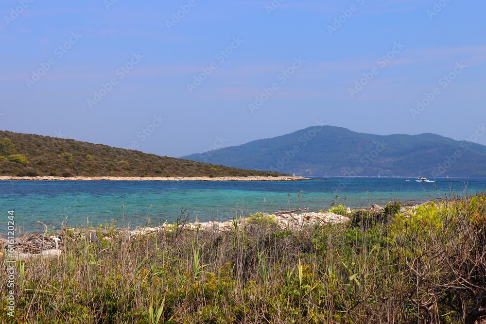 Beautiful wild beach on Proizd, tiny island in southern Croatia. Beautiful wild beach on Proizd, tiny island in southern Croatia.