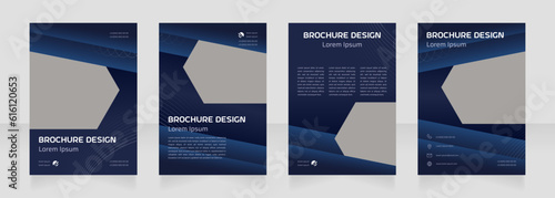 Scientific exploration blank brochure design. Template set with copy space for text. Premade corporate reports collection. Editable 4 paper pages. Astro Space Regular  Saira Light fonts used