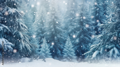 illustration Blue winter Christmas nature background