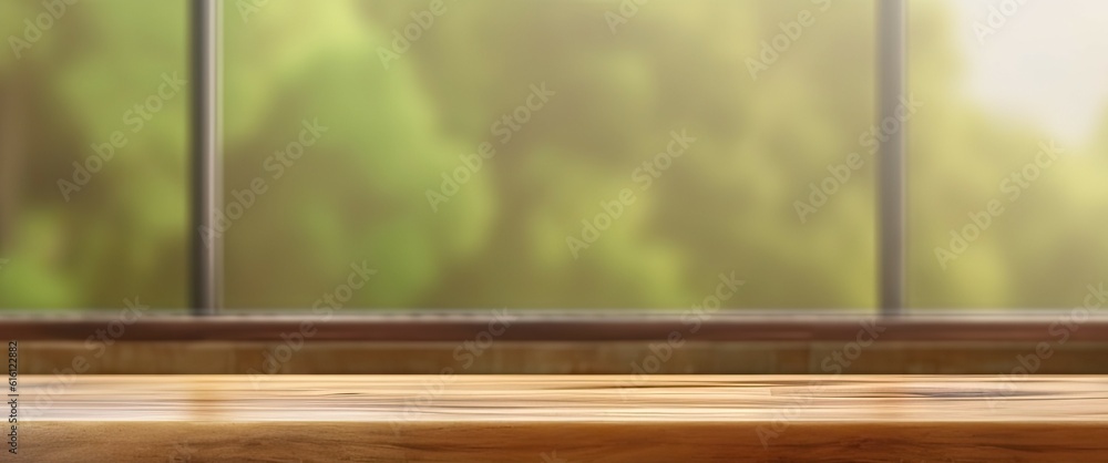 Product Showcase. Blurred Background with an Empty Wooden Counter and Copy Space Product Showcase. Blurred Background with an Empty Wooden Counter and Copy Space