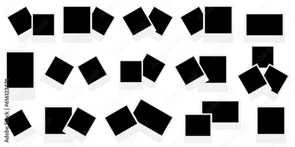 Set Of Polaroid Vector Photo Frames Set Of Polaroid Vector Photo Frames