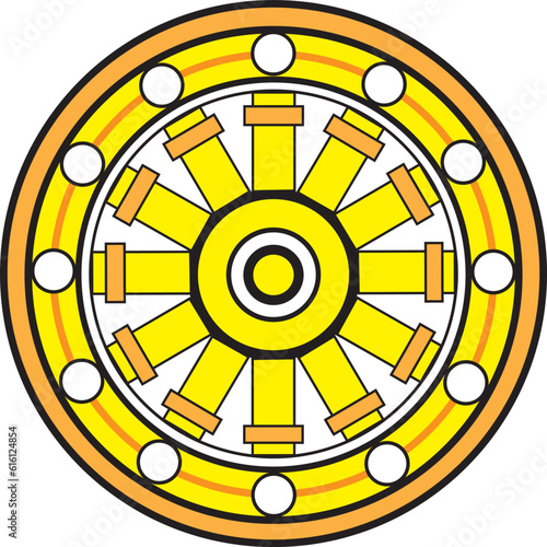 The Thammachak figure is one of the symbols in Buddhism.