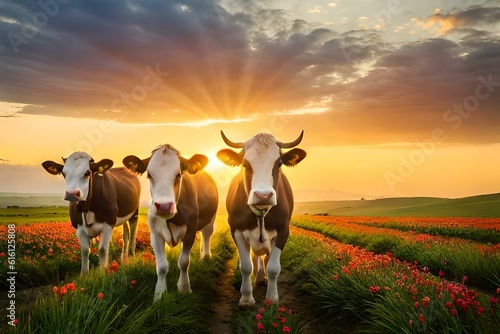 cows in the field generated AI