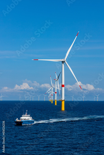 wind turbines in the ocean