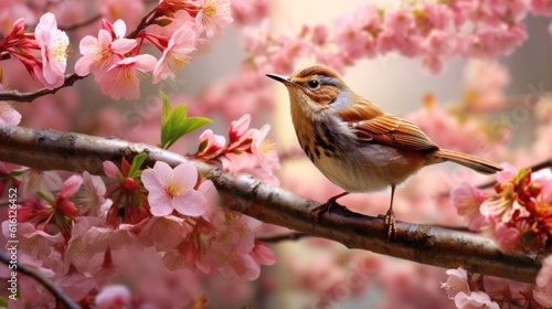 Nightingale's Serenade on a Blossoming Spring Tree © New Visuals
