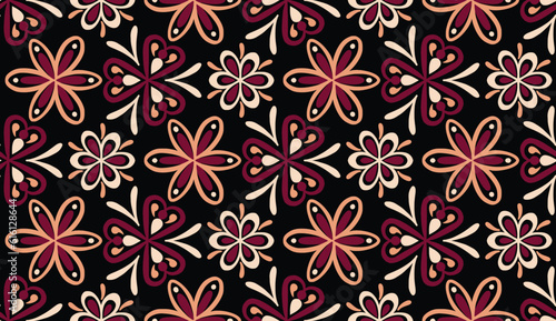 Geometric ethnic pattern seamless flower color. seamless pattern. Design for fabric,curtain,background,carpet,wallpaper,clothing,wrapping,Batik,mandalas,fabric,Vector illustration. pattern style.