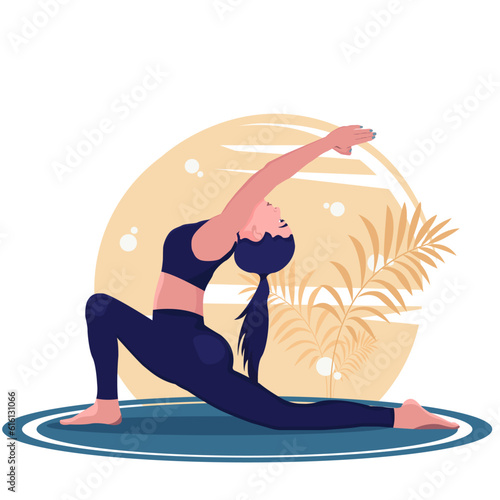 girl doing yoga