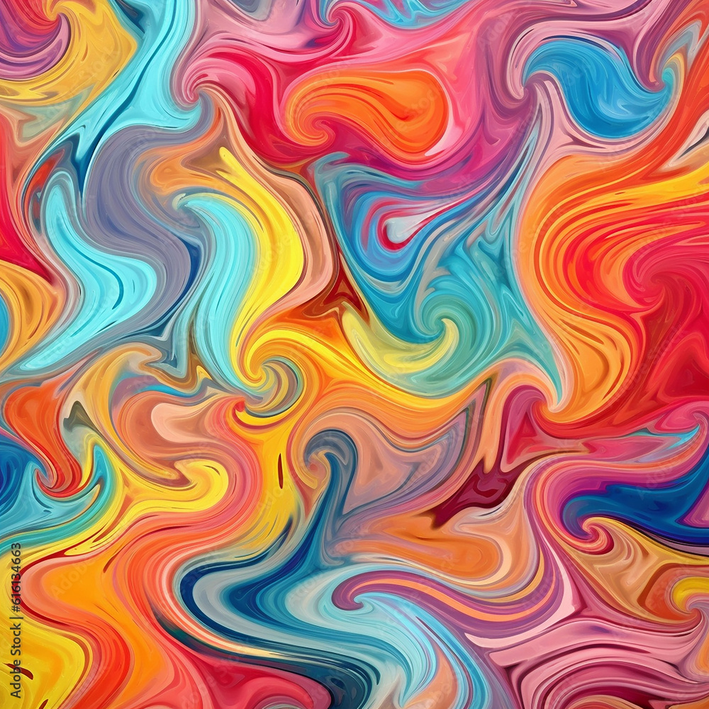 Obraz premium Ai colorful marble melting colors wallpaper