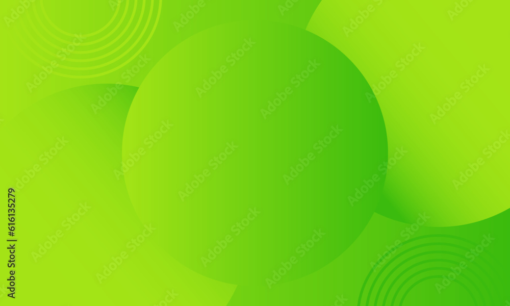 Abstract green background with circles and lines shapes. Suitable for landing page, banner, wallpaper, presentation, poster