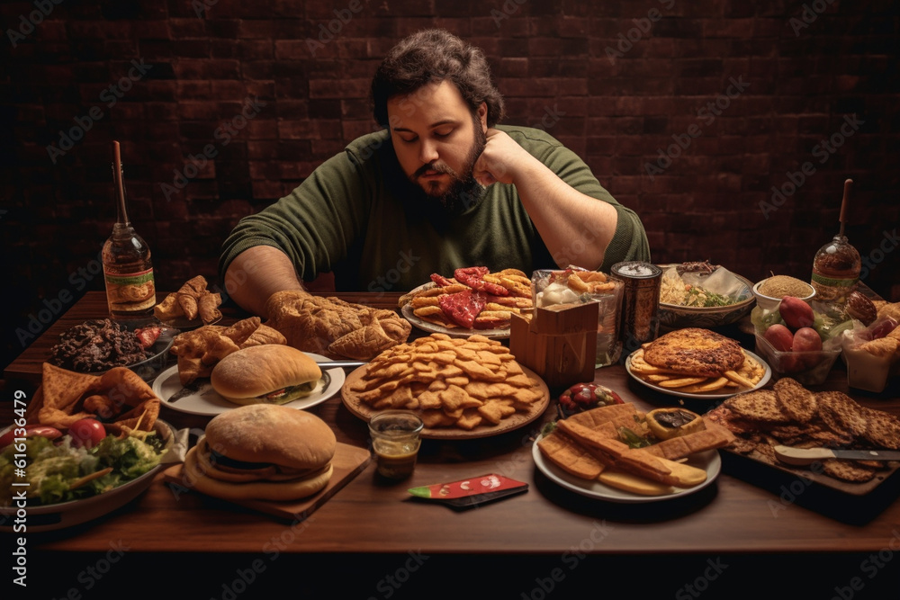 a person consuming large quantities of food in a short period, feeling a loss of control Generative AI a person consuming large quantities of food in a short period, feeling a loss of control Generative AI