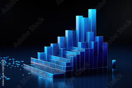 Minimal Design of Financial Business Image. Generative AI.