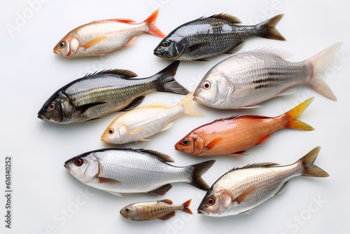Culinary Aquatic Delights: Abundance of Fish on Minimalist Table
